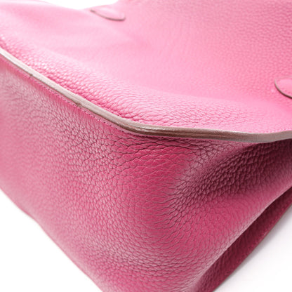 ジプシエール28 トスカ ショルダーバッグ トリヨンクレマンス ピンクパープル シルバー金具 □O刻印 エルメス バッグ HERMES