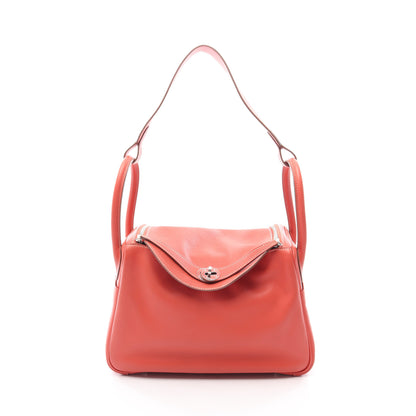 リンディ30 ロージー ショルダーバッグ ヴォースイフト コーラルオレンジ シルバー金具 □R刻印 エルメス バッグ HERMES