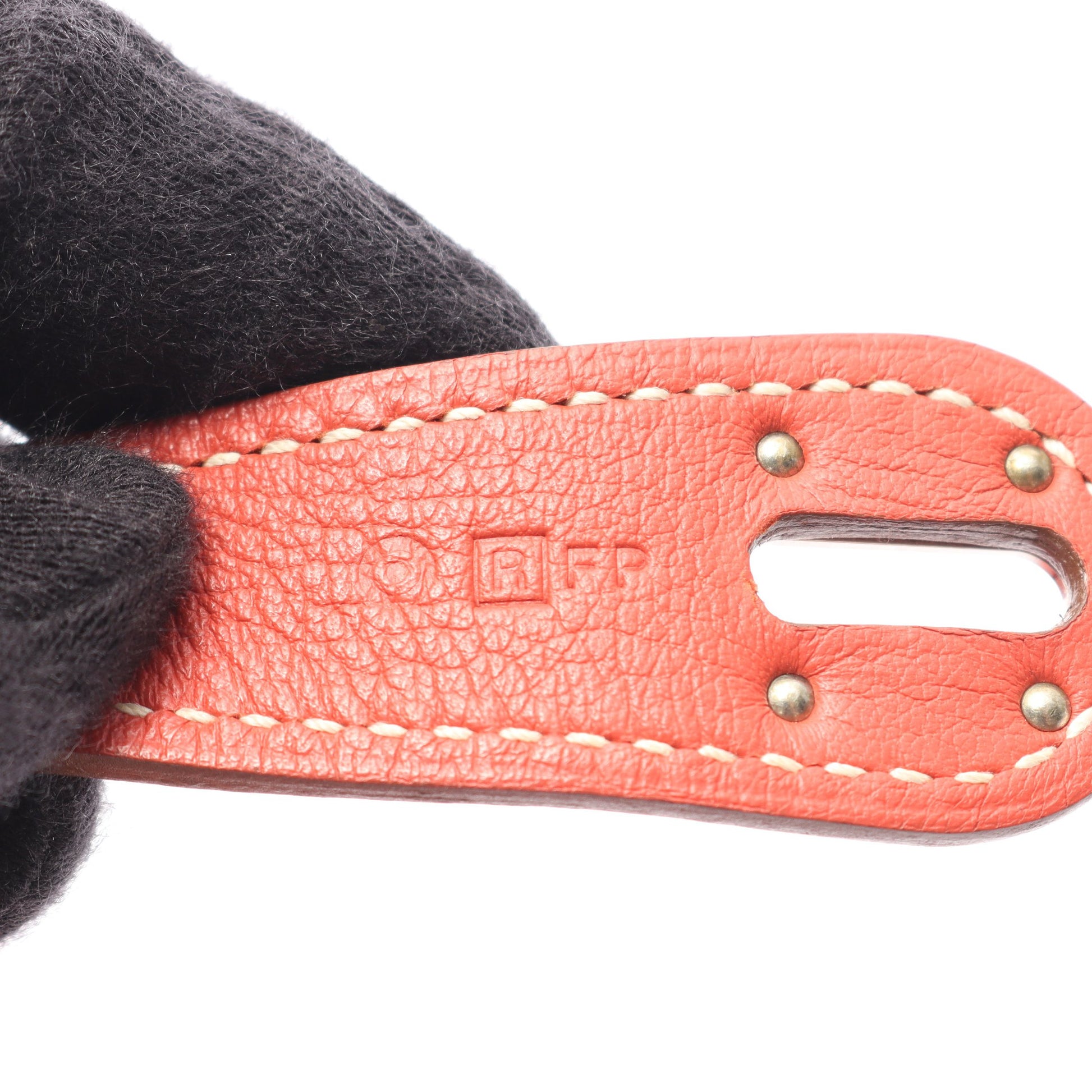 リンディ30 ロージー ショルダーバッグ ヴォースイフト コーラルオレンジ シルバー金具 □R刻印 エルメス バッグ HERMES