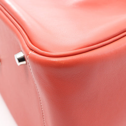 リンディ30 ロージー ショルダーバッグ ヴォースイフト コーラルオレンジ シルバー金具 □R刻印 エルメス バッグ HERMES
