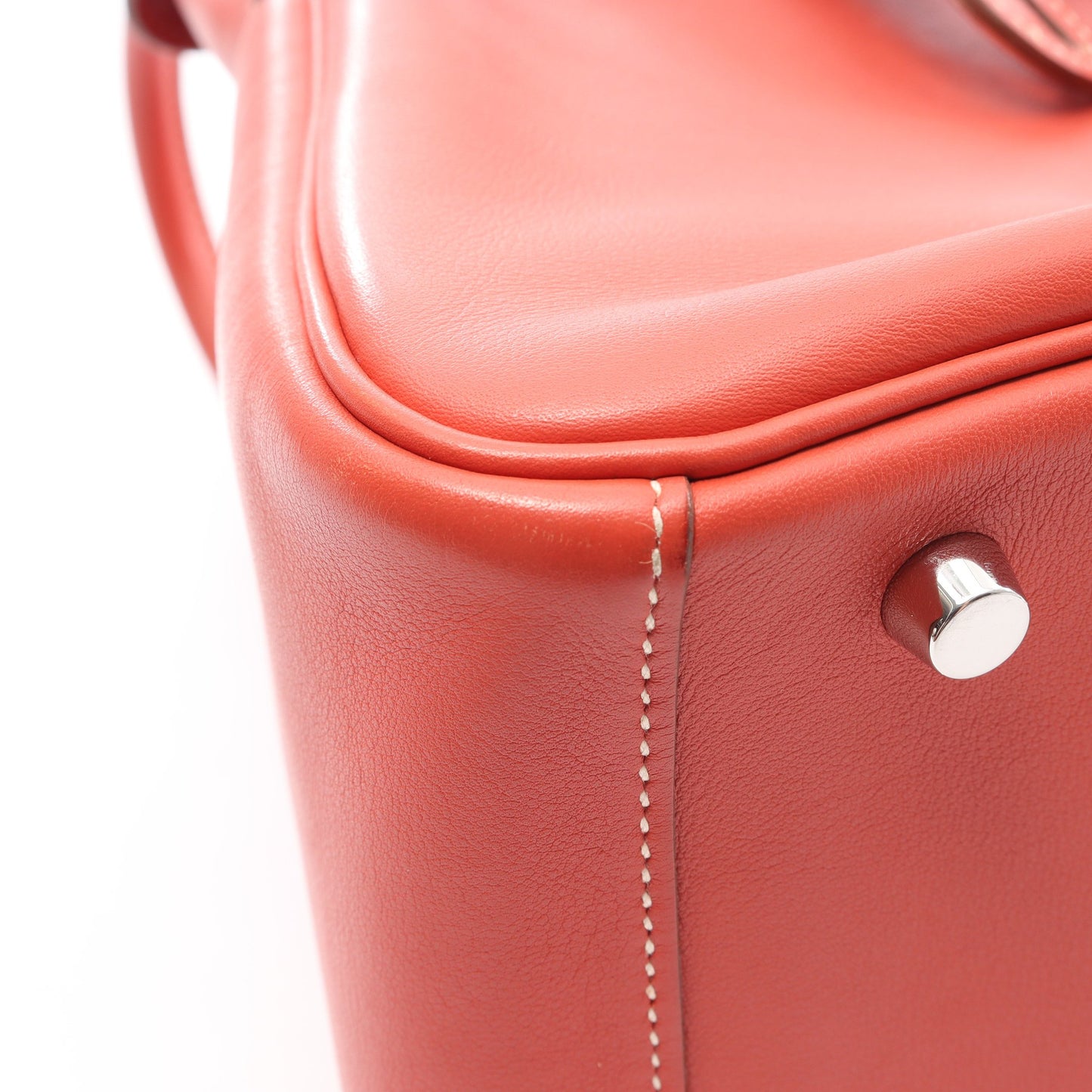 リンディ30 ロージー ショルダーバッグ ヴォースイフト コーラルオレンジ シルバー金具 □R刻印 エルメス バッグ HERMES