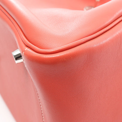 リンディ30 ロージー ショルダーバッグ ヴォースイフト コーラルオレンジ シルバー金具 □R刻印 エルメス バッグ HERMES