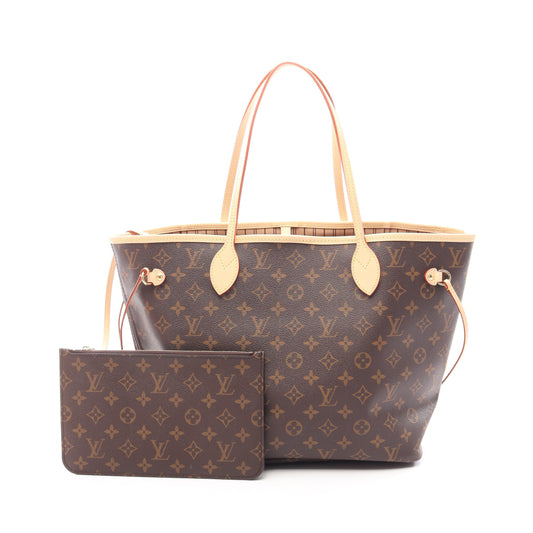 ネヴァーフル MM モノグラム ショルダーバッグ トートバッグ PVC レザー ブラウン ルイヴィトン バッグ LOUIS VUITTON