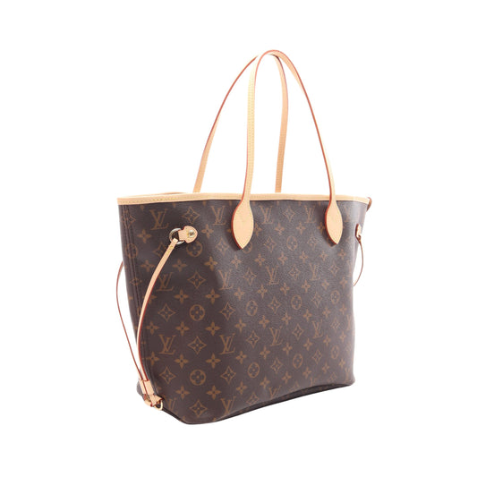 ネヴァーフル MM モノグラム ショルダーバッグ トートバッグ PVC レザー ブラウン ルイヴィトン バッグ LOUIS VUITTON
