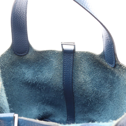 ピコタンロックPM ハンドバッグ トリヨンクレマンス ブルー シルバー金具 Y刻印 エルメス バッグ HERMES