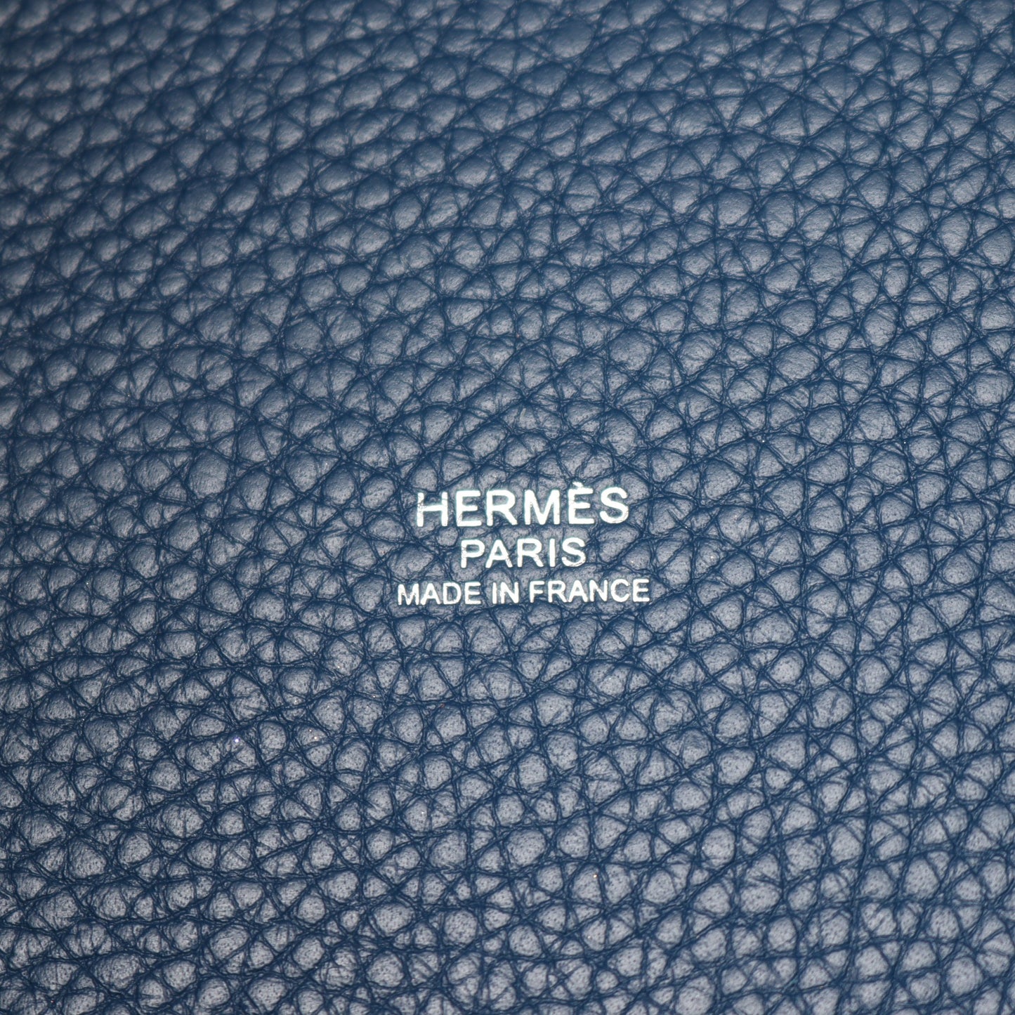 ピコタンロックPM ハンドバッグ トリヨンクレマンス ブルー シルバー金具 Y刻印 エルメス バッグ HERMES