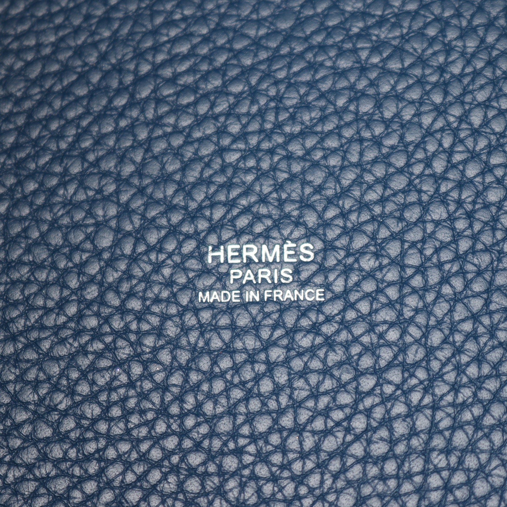 ピコタンロックPM ハンドバッグ トリヨンクレマンス ブルー シルバー金具 Y刻印 エルメス バッグ HERMES