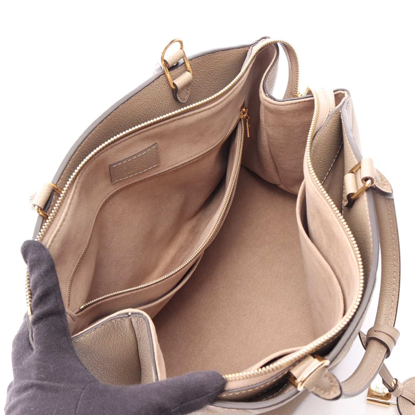グラン パレMM モノグラムアンプラント トゥルトレール 2WAY ハンドバッグ レザー グレーベージュ ルイヴィトン バッグ LOUIS VUITTON