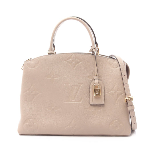 グラン パレMM モノグラムアンプラント トゥルトレール 2WAY ハンドバッグ レザー グレーベージュ ルイヴィトン バッグ LOUIS VUITTON
