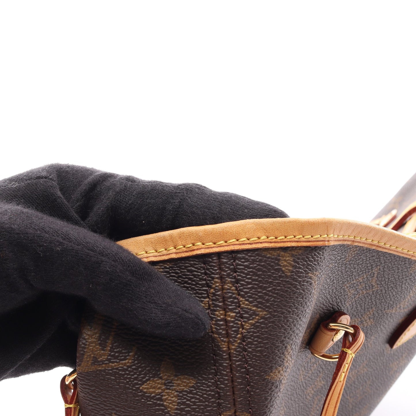 ネヴァーフルMM モノグラム ショルダーバッグ トートバッグ PVC レザー ブラウン ルイヴィトン バッグ LOUIS VUITTON