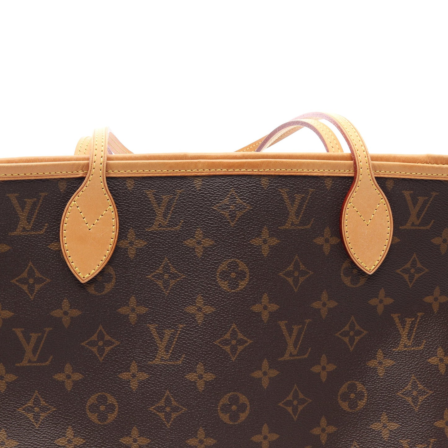 ネヴァーフルMM モノグラム ショルダーバッグ トートバッグ PVC レザー ブラウン ルイヴィトン バッグ LOUIS VUITTON