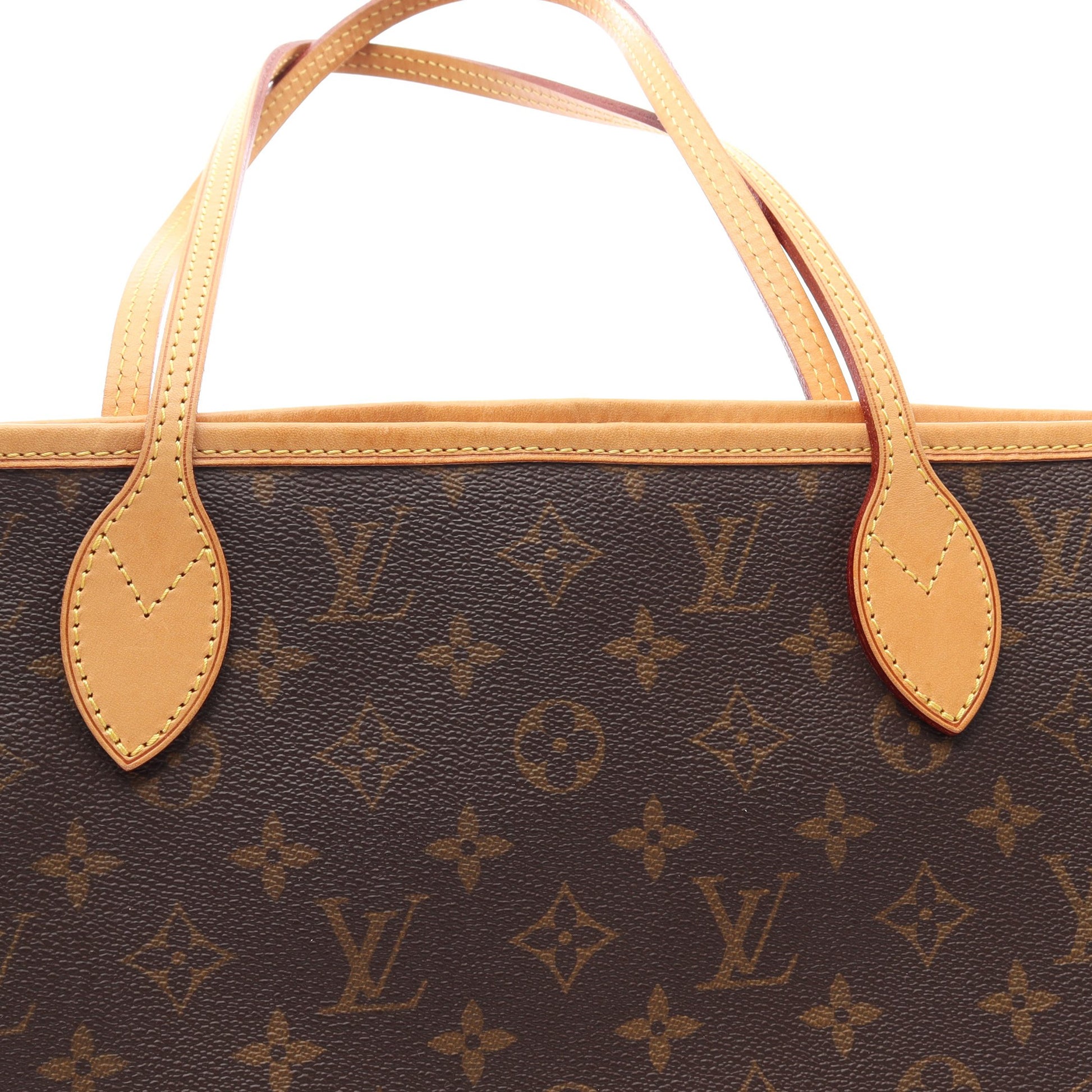 ネヴァーフルMM モノグラム ショルダーバッグ トートバッグ PVC レザー ブラウン ルイヴィトン バッグ LOUIS VUITTON