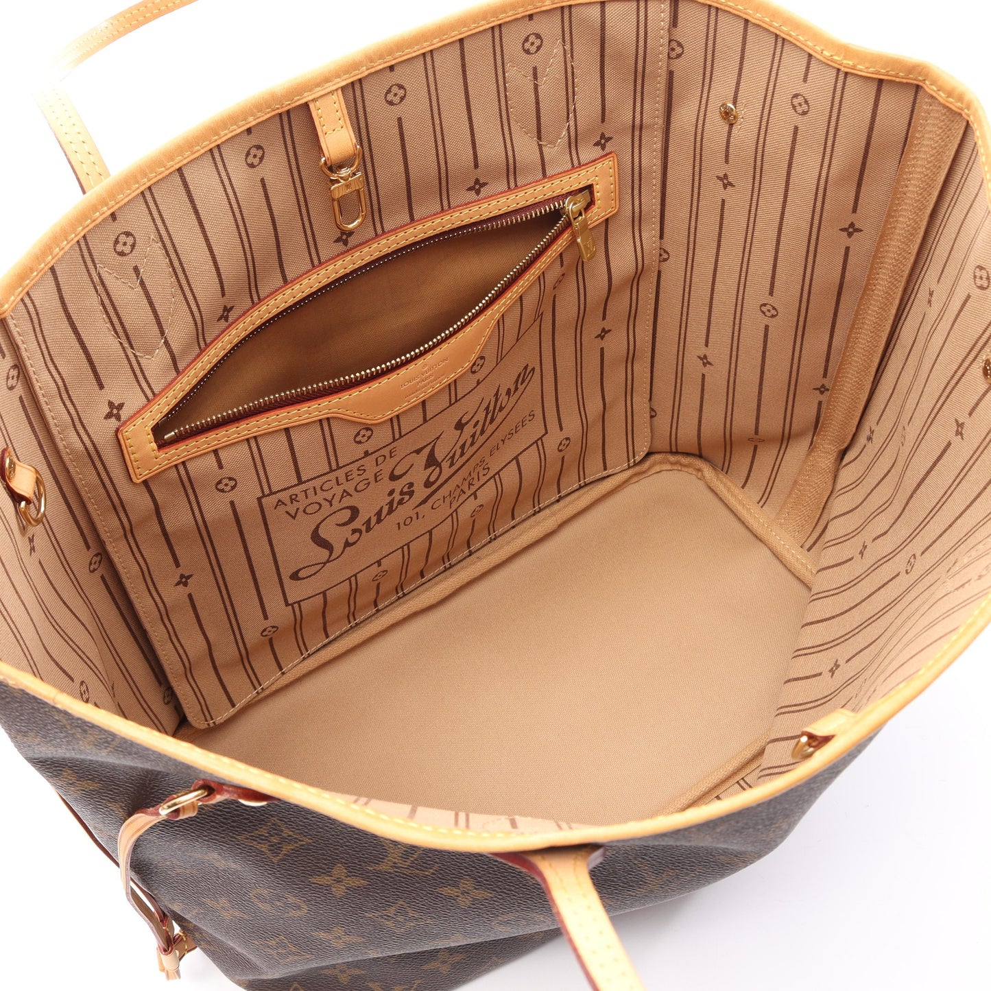ネヴァーフルMM モノグラム ショルダーバッグ トートバッグ PVC レザー ブラウン ルイヴィトン バッグ LOUIS VUITTON