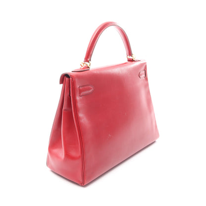 ケリー32 内縫い 2WAY ハンドバッグ タデラクト レッド ゴールド金具 □F刻印 エルメス バッグ HERMES