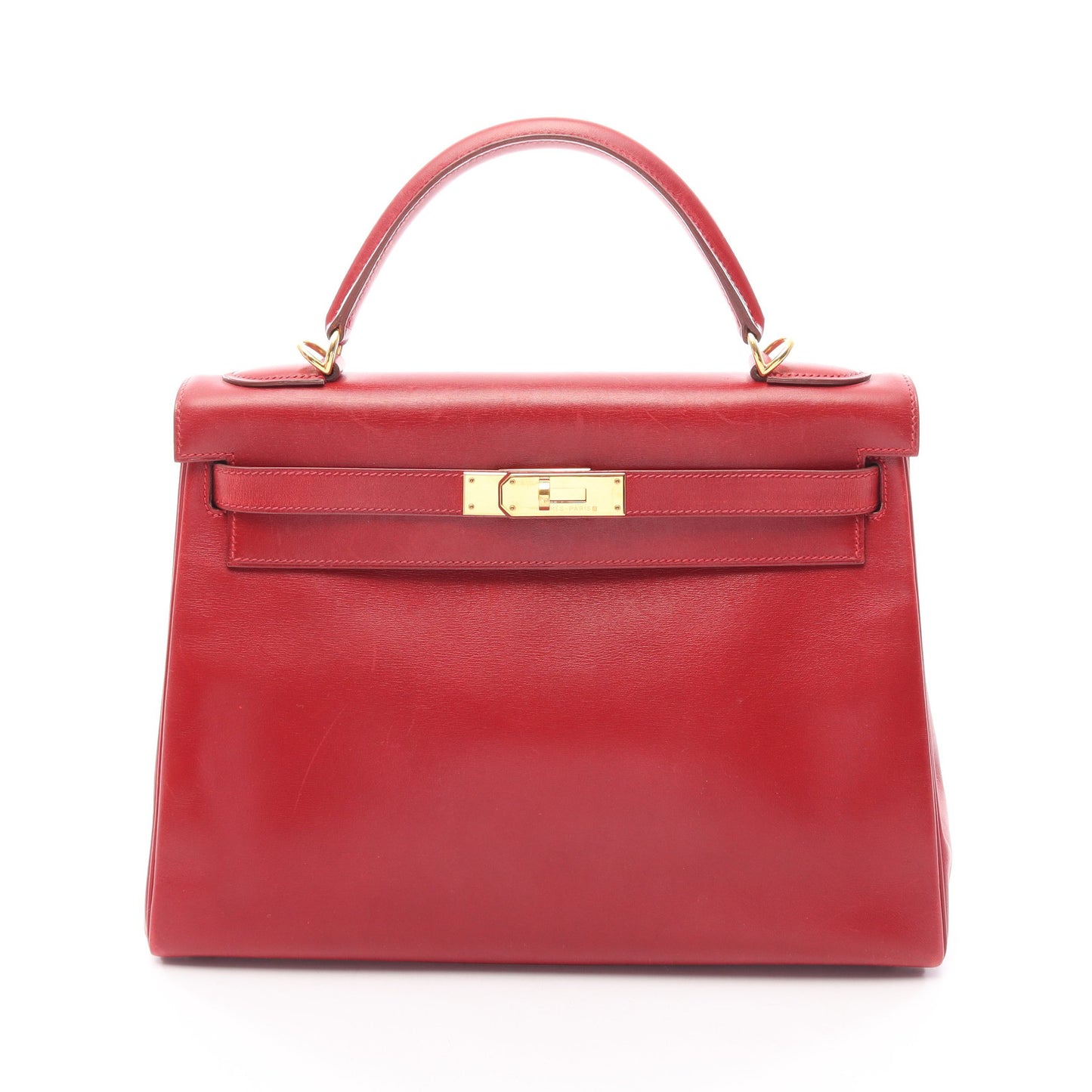 ケリー32 内縫い 2WAY ハンドバッグ タデラクト レッド ゴールド金具 □F刻印 エルメス バッグ HERMES