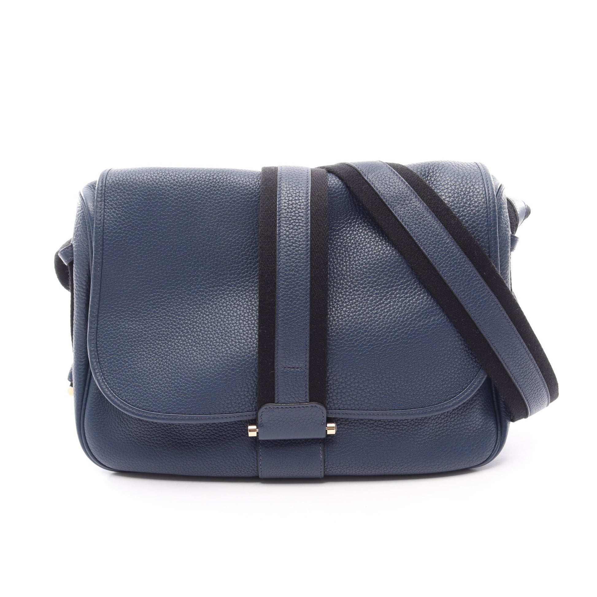 ブールラング ショルダーバッグ トリヨンクレマンス ブルー ブラック ゴールド金具 □R刻印 エルメス バッグ HERMES