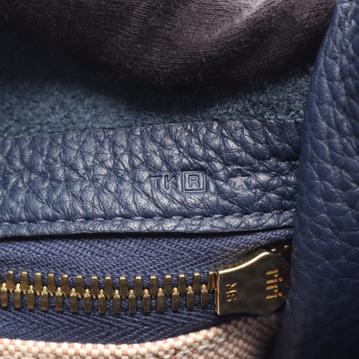 ブールラング ショルダーバッグ トリヨンクレマンス ブルー ブラック ゴールド金具 □R刻印 エルメス バッグ HERMES