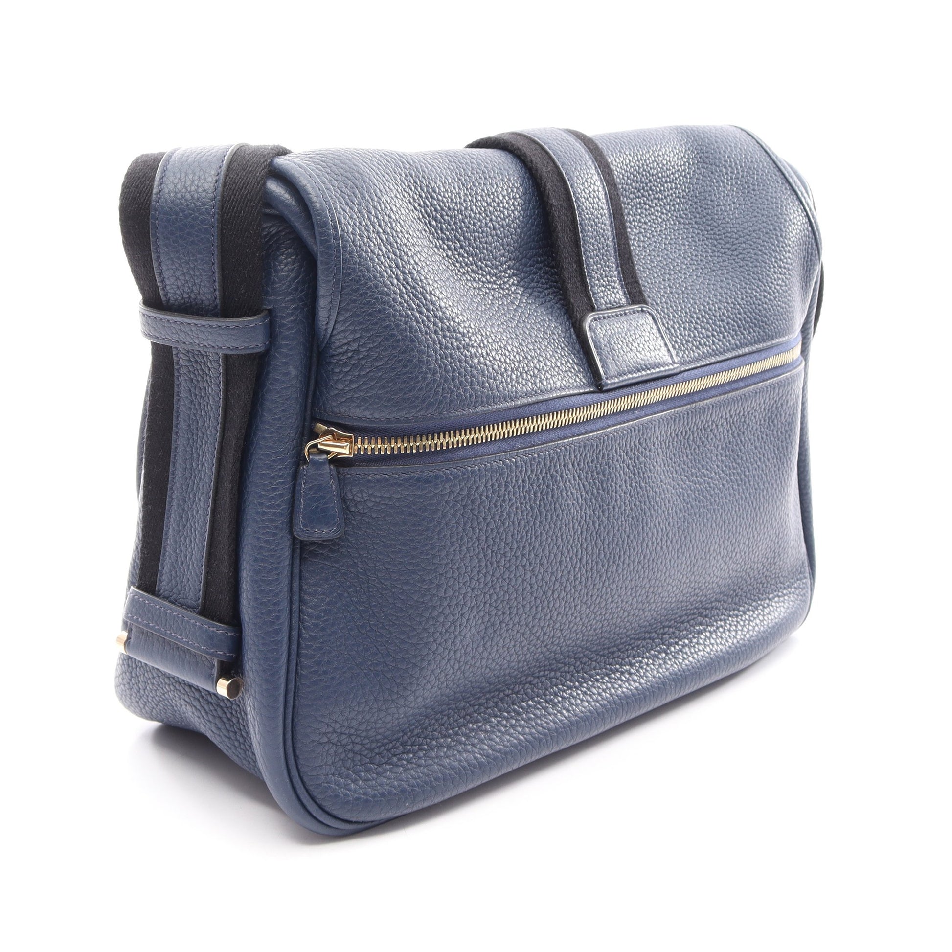 ブールラング ショルダーバッグ トリヨンクレマンス ブルー ブラック ゴールド金具 □R刻印 エルメス バッグ HERMES