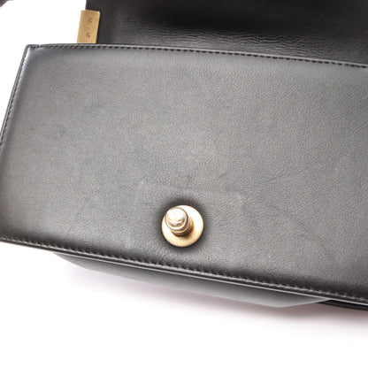ボーイシャネル スモール シェブロン Vステッチ チェーンショルダーバッグ ラムスキン ブラック ゴールド金具 シャネル バッグ CHANEL