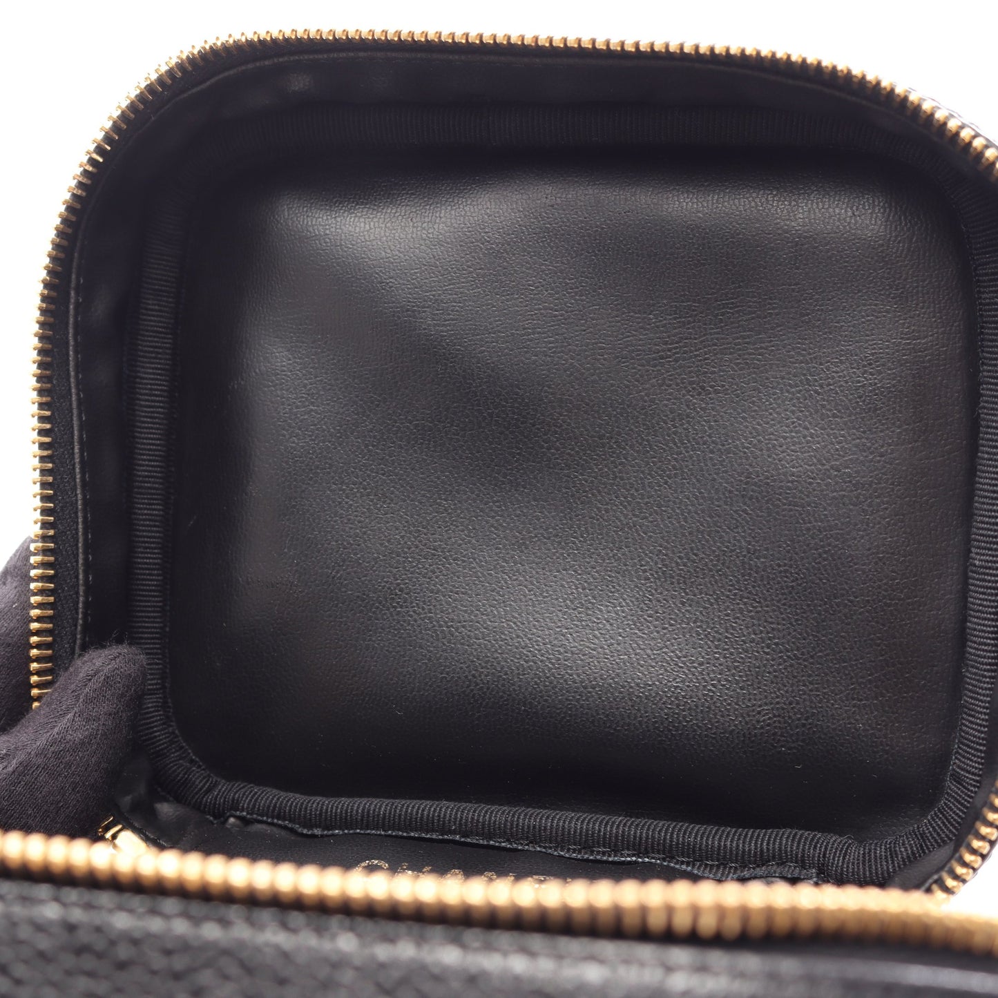 ココマーク ハンドバッグ バニティバッグ キャビアスキン ブラック ゴールド金具 シャネル バッグ CHANEL