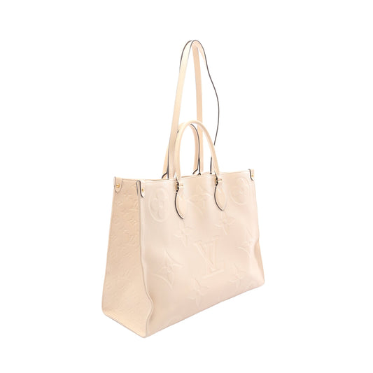 オンザゴー GM モノグラムアンプラント クリーム 2WAY ショルダーバッグ トートバッグ レザー アイボリー ルイヴィトン バッグ LOUIS VUITTON