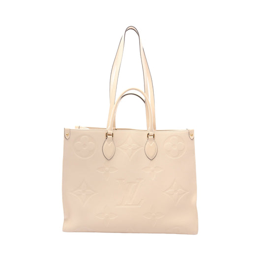 オンザゴー GM モノグラムアンプラント クリーム 2WAY ショルダーバッグ トートバッグ レザー アイボリー ルイヴィトン バッグ LOUIS VUITTON
