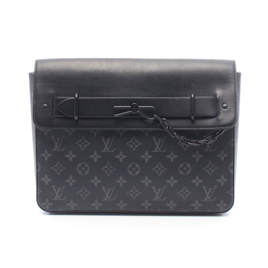 ポシェットスティーマー モノグラムエクリプス クラッチバッグ PVC レザー ブラック ルイヴィトン バッグ LOUIS VUITTON
