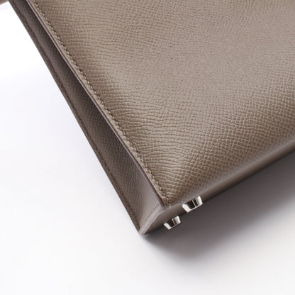 ヴェルー23 エタン ショルダーバッグ ヴォーエプソン グレーブラウン シルバー金具 C刻印 エルメス バッグ HERMES