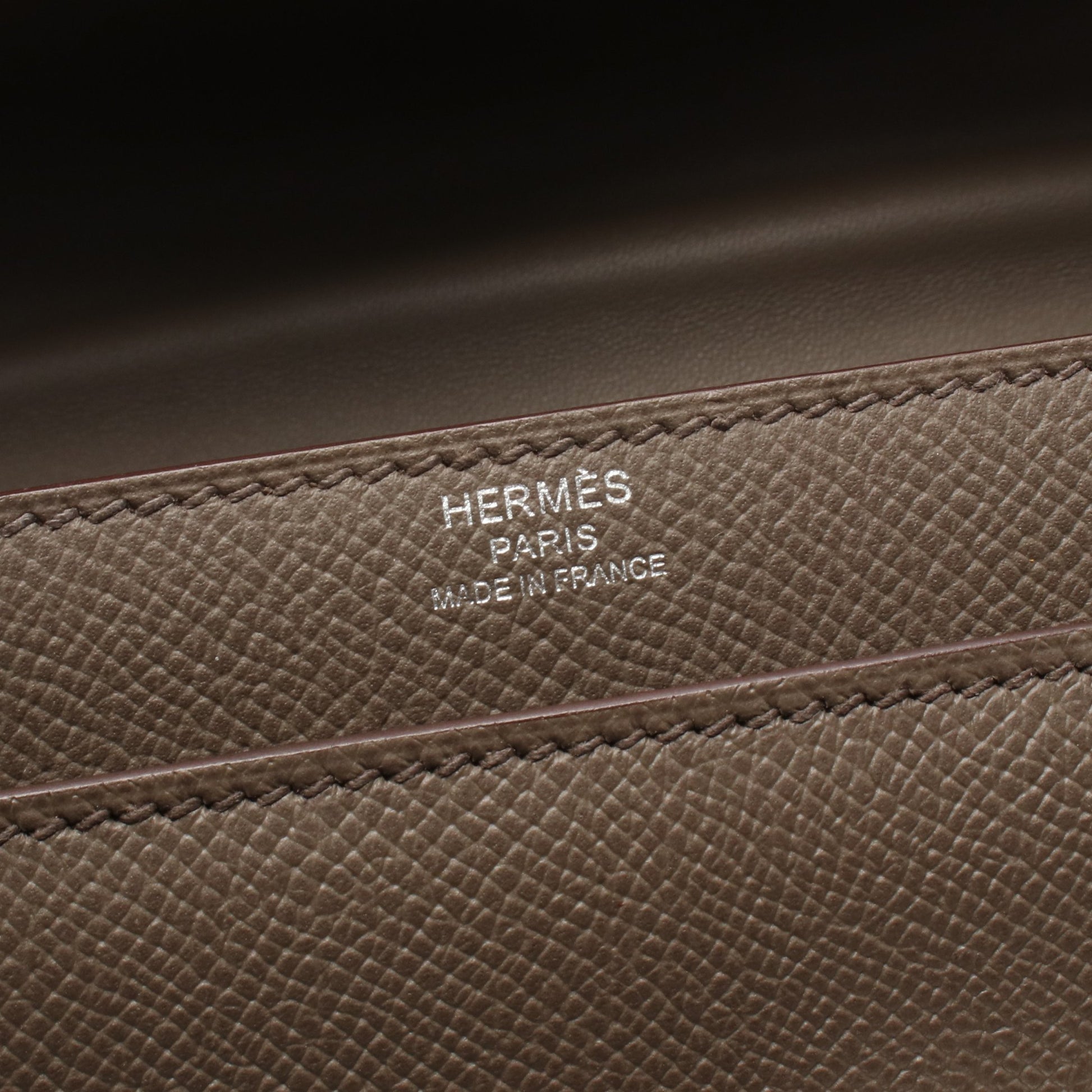 ヴェルー23 エタン ショルダーバッグ ヴォーエプソン グレーブラウン シルバー金具 C刻印 エルメス バッグ HERMES