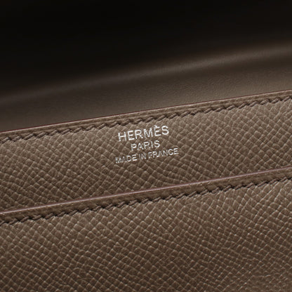 ヴェルー23 エタン ショルダーバッグ ヴォーエプソン グレーブラウン シルバー金具 C刻印 エルメス バッグ HERMES