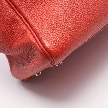 ケリー32 ルージュカザック 内縫い 2WAY ハンドバッグ トゴ レッド シルバー金具 T刻印 エルメス バッグ HERMES
