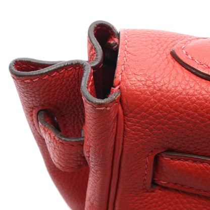 ケリー32 ルージュカザック 内縫い 2WAY ハンドバッグ トゴ レッド シルバー金具 T刻印 エルメス バッグ HERMES