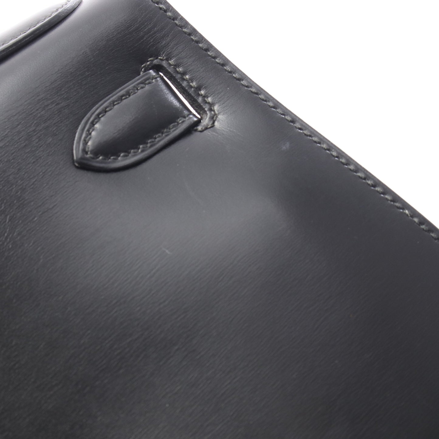 ケリー28 外縫い 2WAY ハンドバッグ ボックスカーフ ブラック ゴールド金具 ○T刻印 エルメス バッグ HERMES