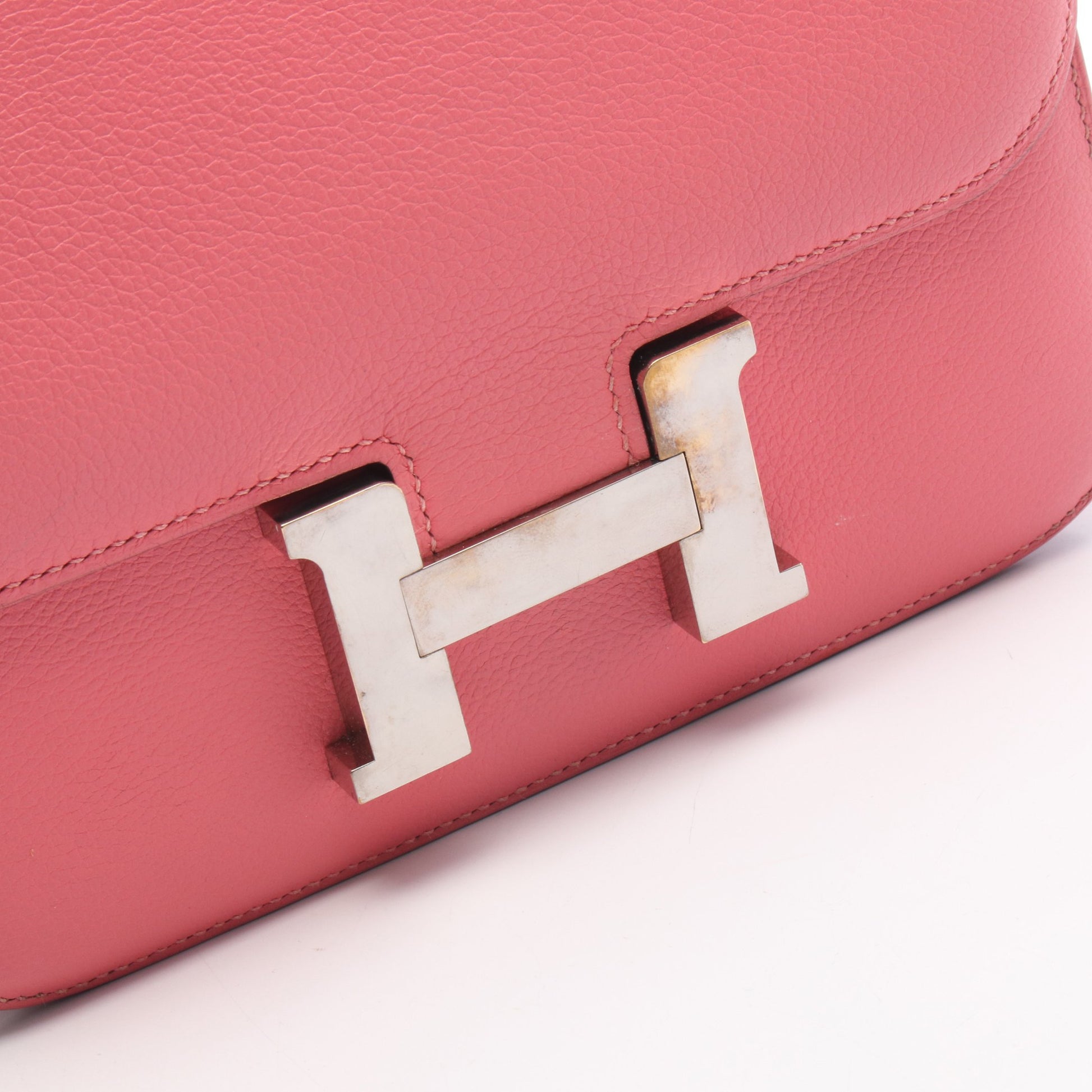 コンスタンス3 ミニ ローズエテ ショルダーバッグ エバーカラー ピンク シルバー金具 D刻印 エルメス バッグ HERMES