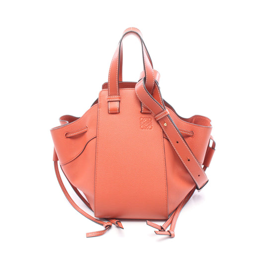 ハンモック ドローストリングバッグ スモール 2WAY ハンドバッグ レザー コーラルオレンジ ロエベ バッグ LOEWE