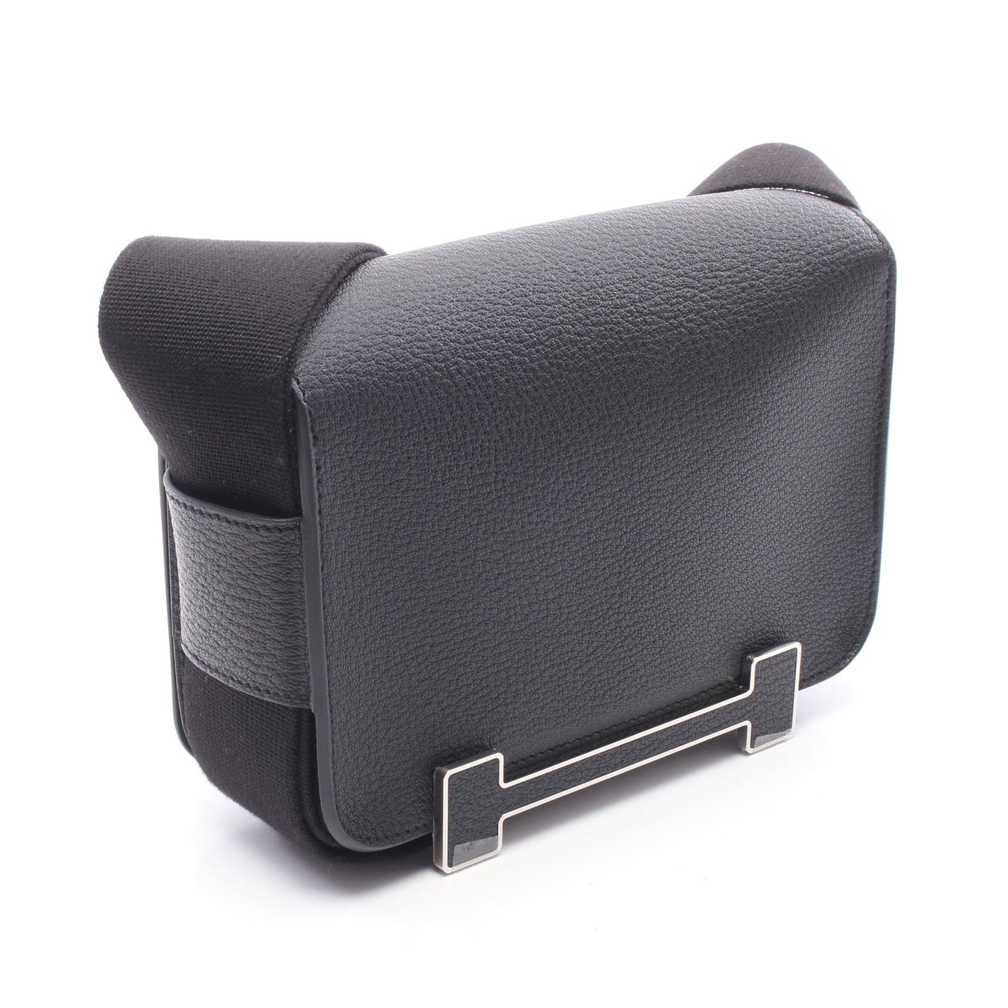 ゲタ ショルダーバッグ シェーブル ブラック シルバー金具 K刻印 エルメス バッグ HERMES