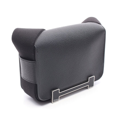 ゲタ ショルダーバッグ シェーブル ブラック シルバー金具 K刻印 エルメス バッグ HERMES