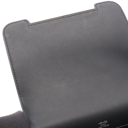 ゲタ ショルダーバッグ シェーブル ブラック シルバー金具 K刻印 エルメス バッグ HERMES