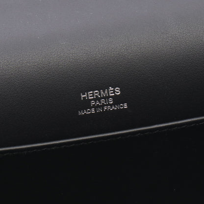 ゲタ ショルダーバッグ シェーブル ブラック シルバー金具 K刻印 エルメス バッグ HERMES