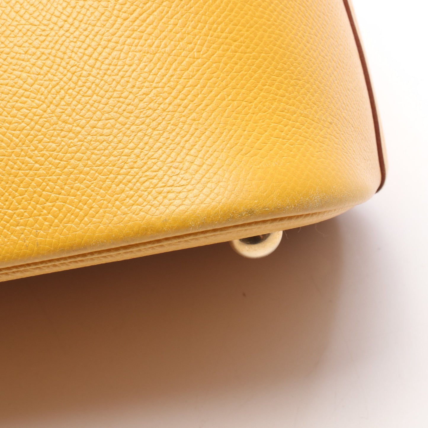 ボリード35 ジョーヌ 2WAY ハンドバッグ クシュベル イエロー ゴールド金具 □A刻印 エルメス バッグ HERMES