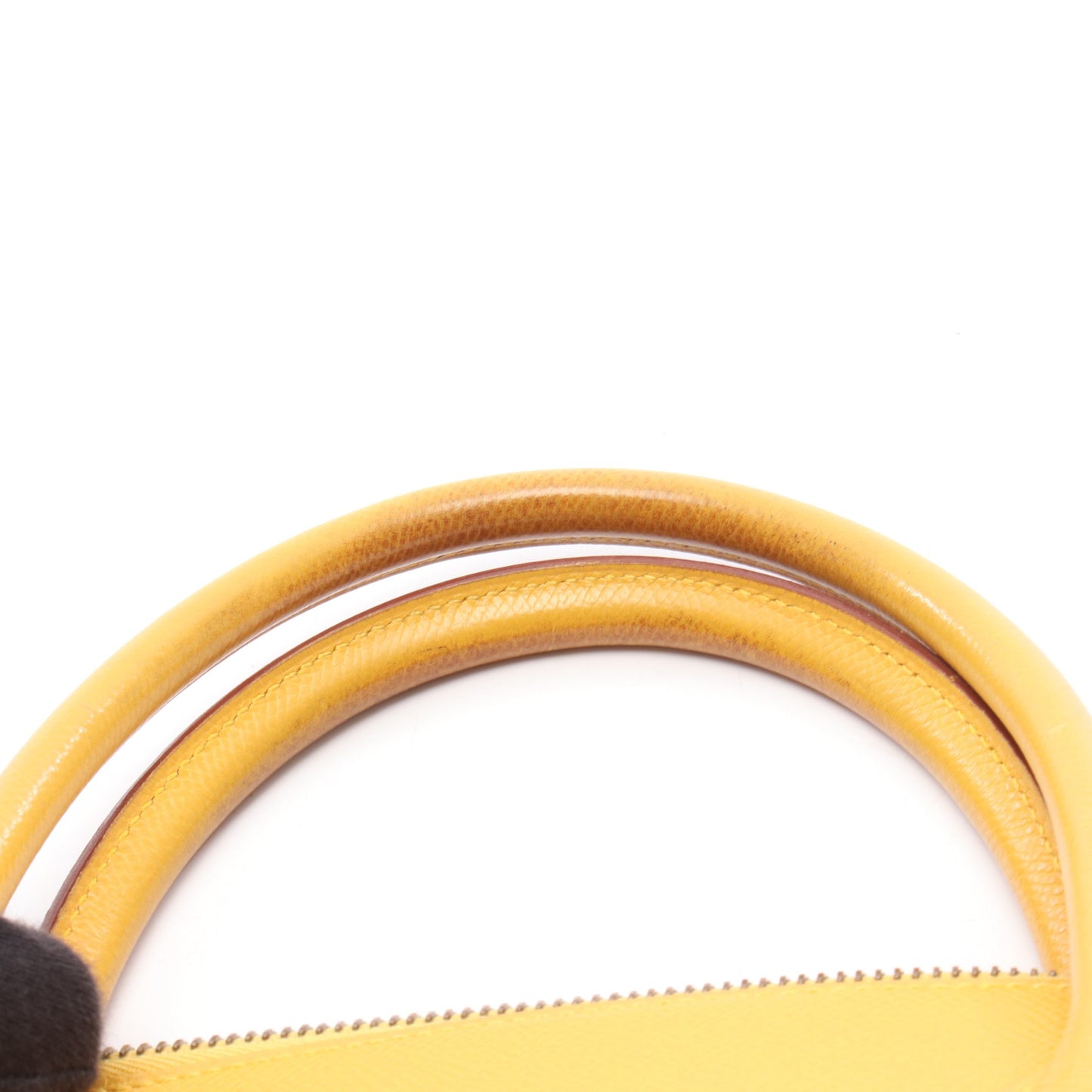 ボリード35 ジョーヌ 2WAY ハンドバッグ クシュベル イエロー ゴールド金具 □A刻印 エルメス バッグ HERMES