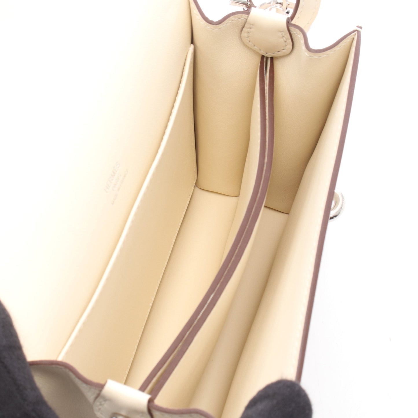 サック ロウリス ルリ ミニ ナタ ショルダーバッグ ヴォースイフト アイボリー シルバー金具 U刻印 エルメス バッグ HERMES