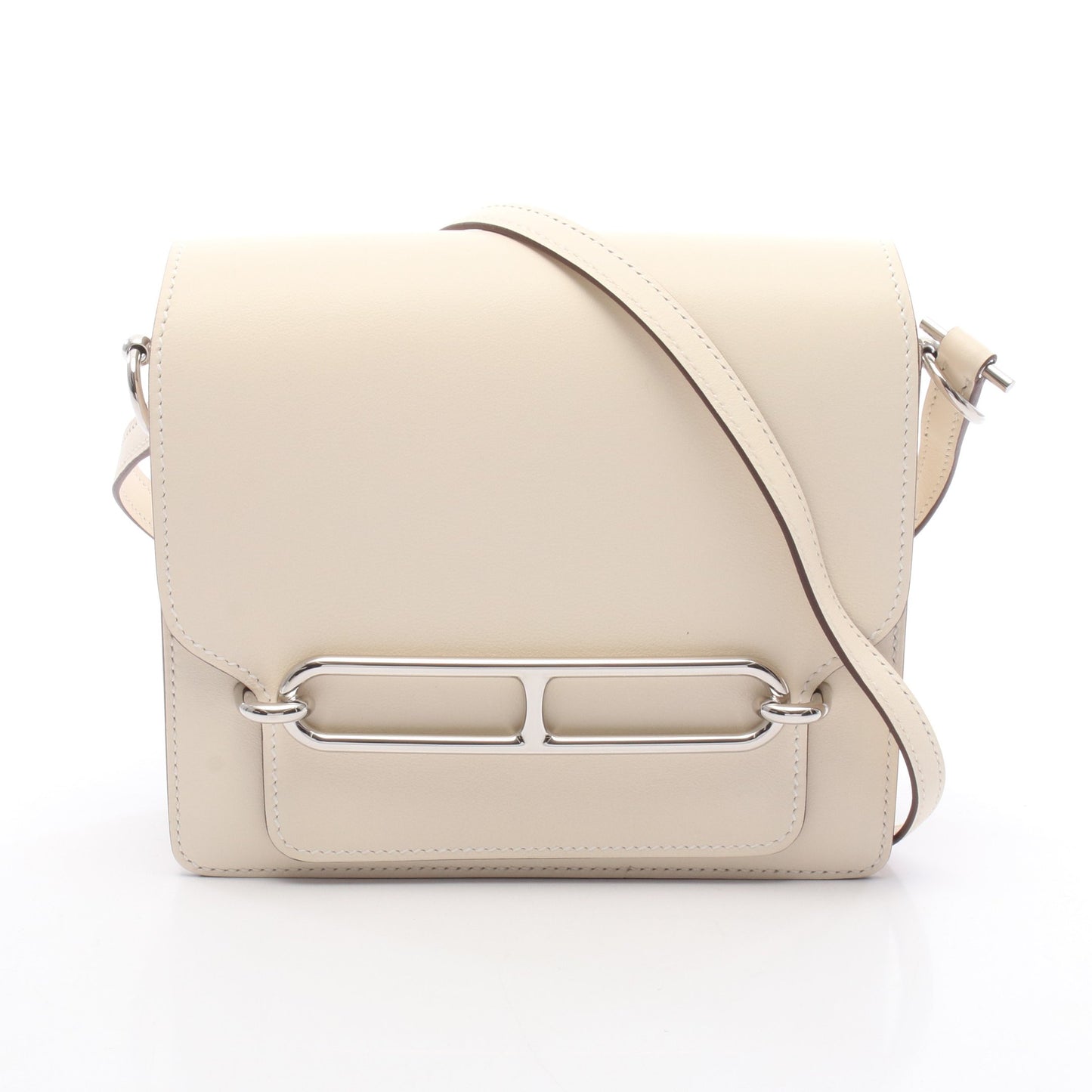 サック ロウリス ルリ ミニ ナタ ショルダーバッグ ヴォースイフト アイボリー シルバー金具 U刻印 エルメス バッグ HERMES