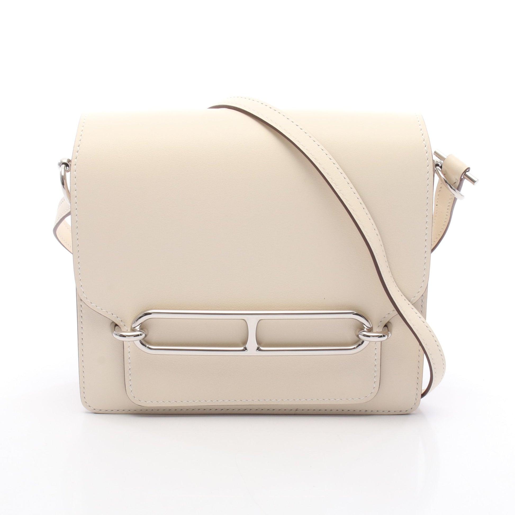 サック ロウリス ルリ ミニ ナタ ショルダーバッグ ヴォースイフト アイボリー シルバー金具 U刻印 エルメス バッグ HERMES