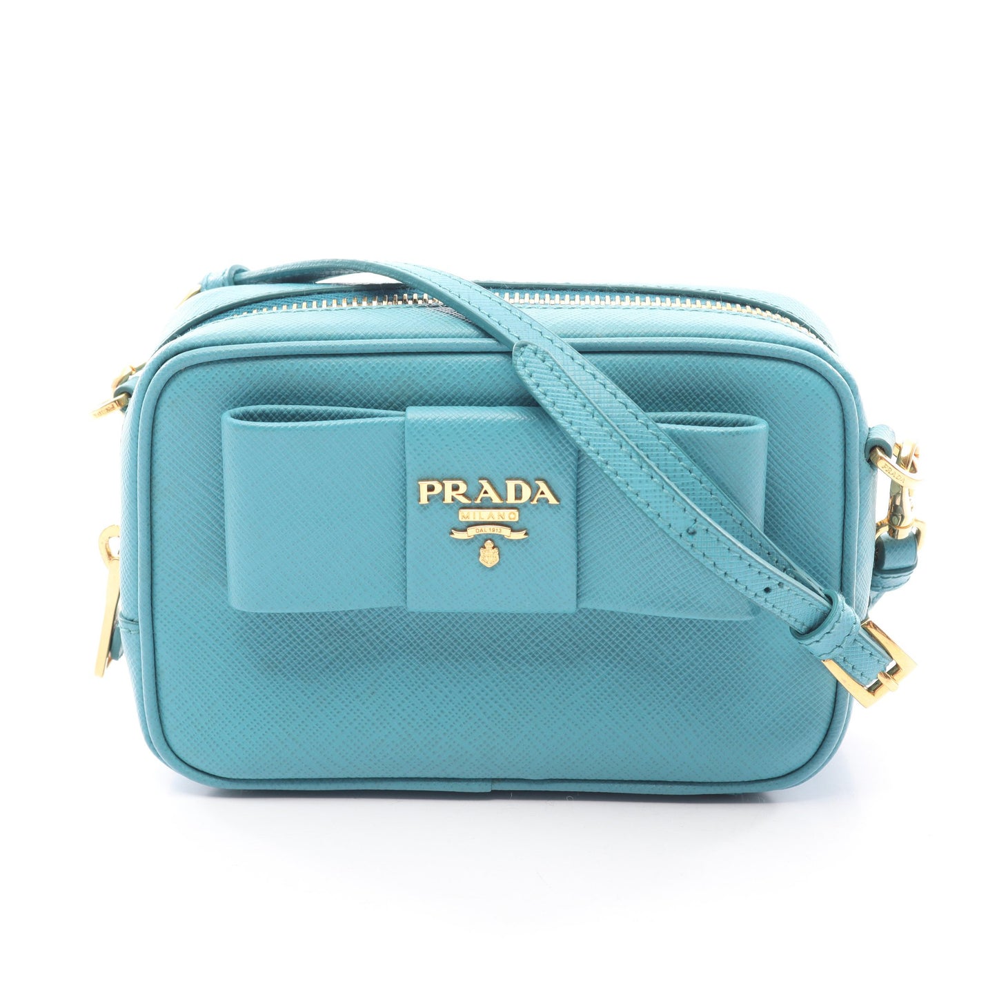 SAFFIANO ショルダーバッグ サフィアーノレザー エメラルドグリーン プラダ バッグ PRADA