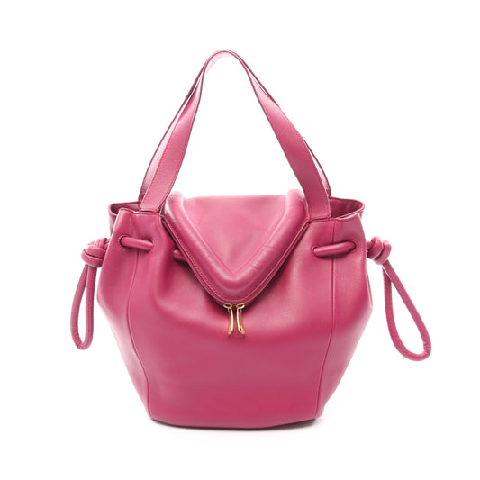 ピーク ハンドバッグ レザー パープル ボッテガヴェネタ バッグ BOTTEGA VENETA
