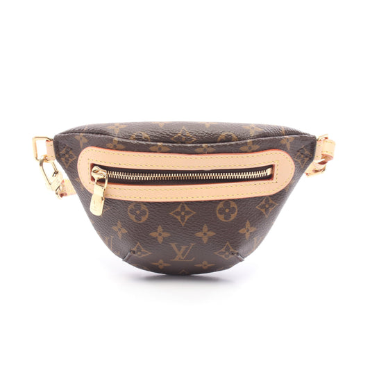 マイクロバムバッグ モノグラム ベルトチャーム ウエストバッグ PVC レザー ブラウン ルイヴィトン バッグ LOUIS VUITTON