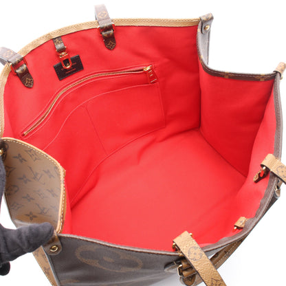 オンザゴーGM モノグラムジャイアント リバース ショルダーバッグ トートバッグ PVC ブラウン ベージュ ルイヴィトン バッグ LOUIS VUITTON