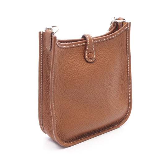 エヴリンTPM ゴールド ショルダーバッグ トリヨンクレマンス ブラウン シルバー金具 U刻印 エルメス バッグ HERMES