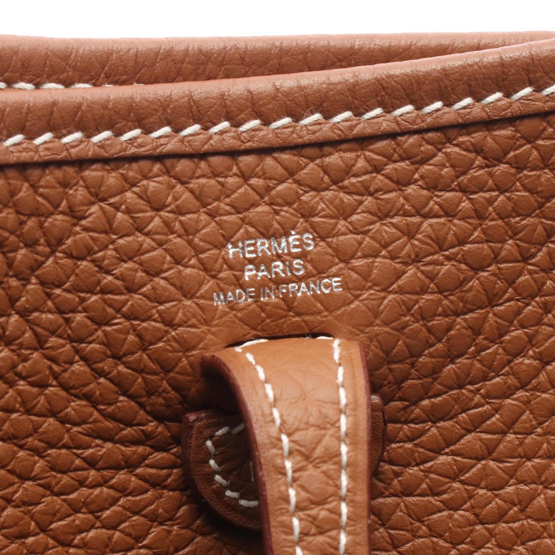 エヴリンTPM ゴールド ショルダーバッグ トリヨンクレマンス ブラウン シルバー金具 U刻印 エルメス バッグ HERMES